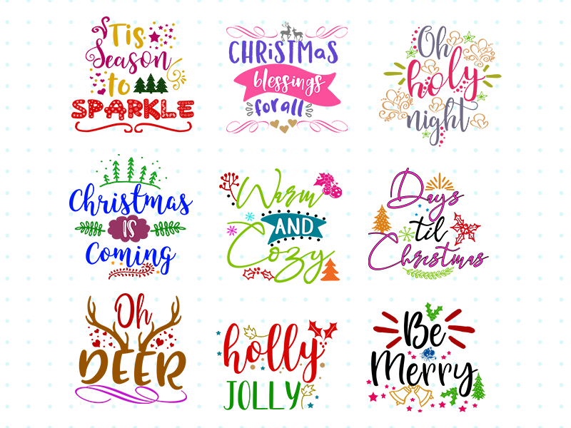 Christmas quotes Svg
