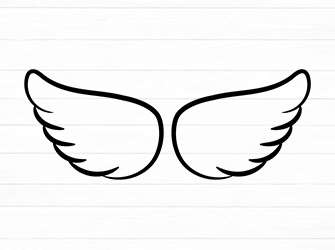 Angel wings svg banner