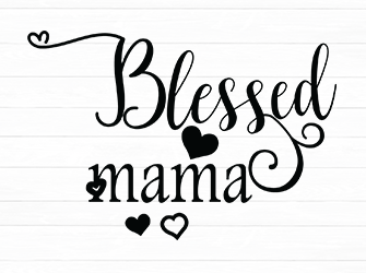 blessed mama svg banner