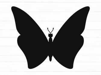 silhouette butterfly svg