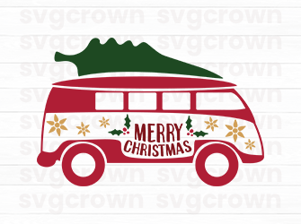 christmas car svg