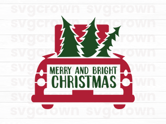 marry and bright christmas svg