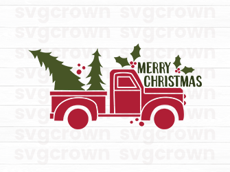 red christmas car svg