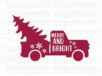 merry and bright svg
