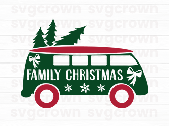 family car christmas svg