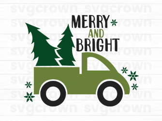 merry and bright svg