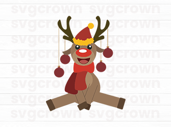 christmas deer cricut svg