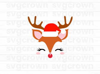 cute christmas deer svg