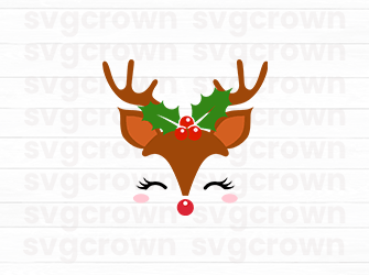 christmas deer dead svg