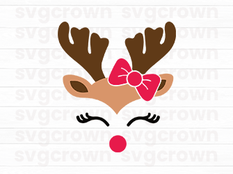 deer head and eyelashes svg