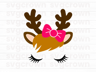 beautiful christmas deer svg