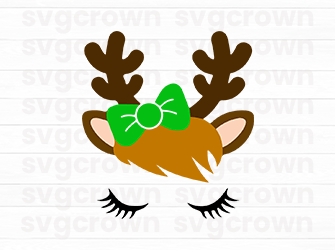 christmas deer head svg