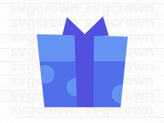 blue gift box svg