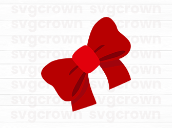 red christmas ribbin svg