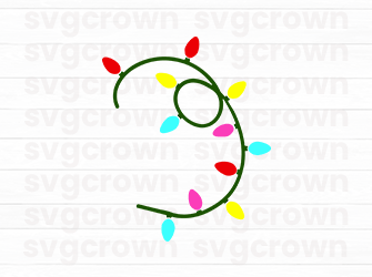 christmas lights svg