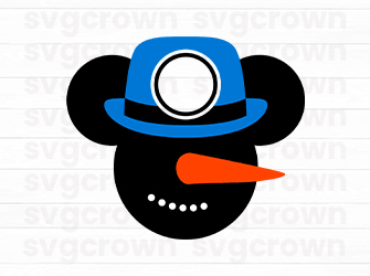 christmas mickey snowman svg