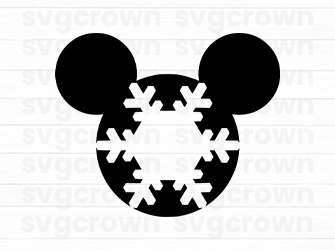 Mickey snowflake svg