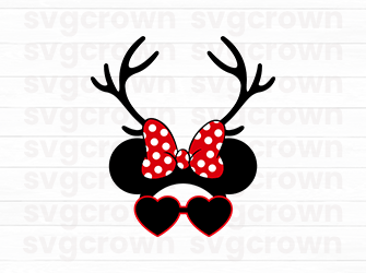 minnie with glasses svg