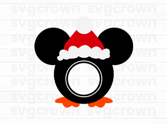 christmas mickey duck leg svg