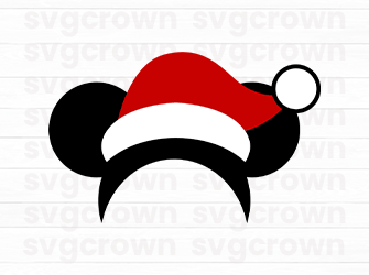 christmas mickey cap svg