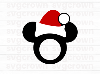 christmas mickey heart svg