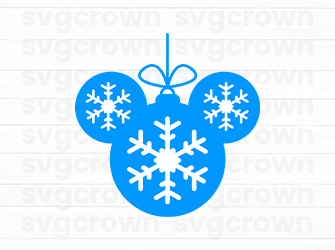 mickey christmas snowflake svg