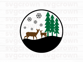 deer ornament svg