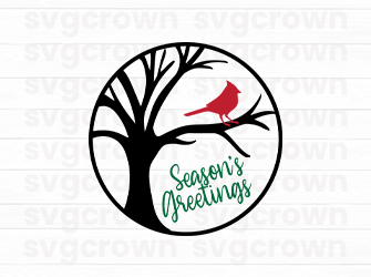 season's greetings ornament svg