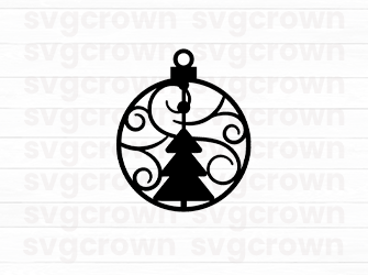 christmas tree ornament svg