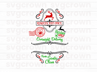 christmas santa ticket cricut svg