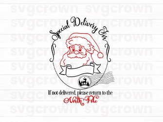 christmas santa ticket svg