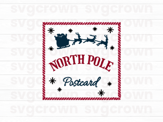 postcard christmas svg