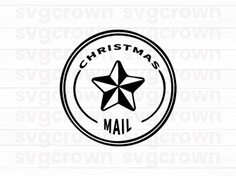 christmas mail svg