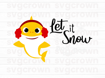 let it snow shark svg