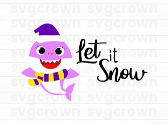 let it snow momy shark svg