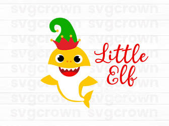 little elf shark svg