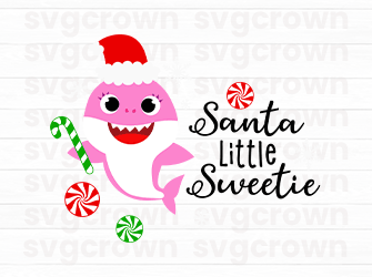 santa's little sweetie svg