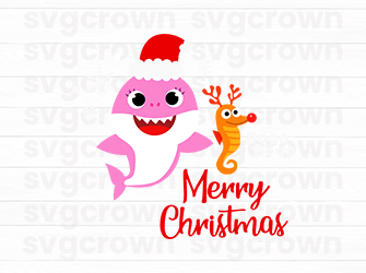 christmas shark svg