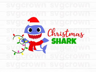 christmas shark svg