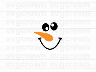 christmas snowman faces svg