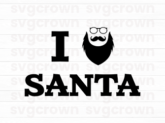 i love santa svg