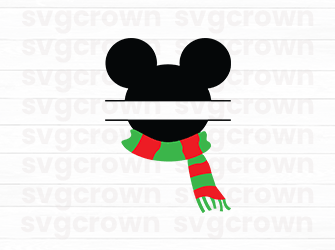 mickey santa svg