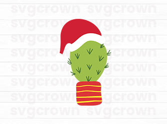 cactus christmas svg