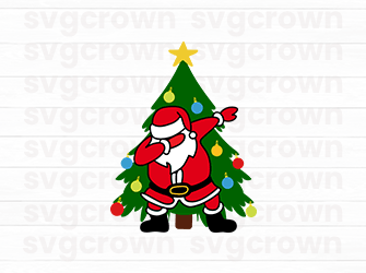 santa dabbing svg