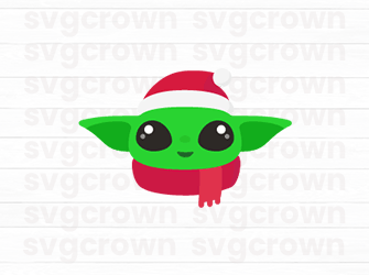 baby yoda christmas svg