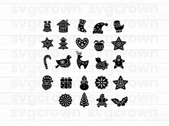 christmas cookies icon svg