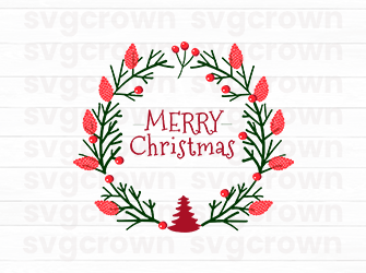 christmas wreath svg