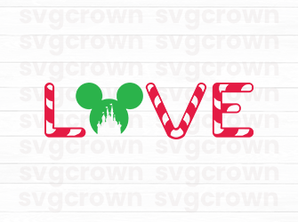 love mickey christmas svg