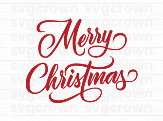 merry christmas text svg