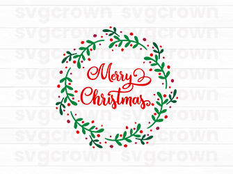 christmas wreath svg